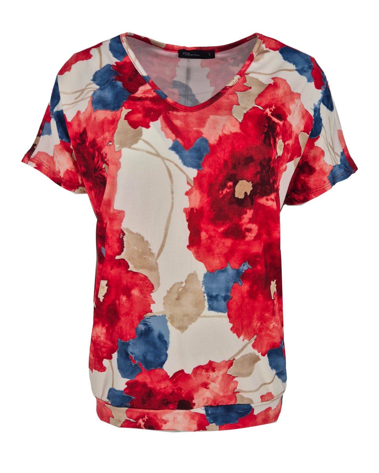 Blouson Bella in tulprood met bloemen dessin