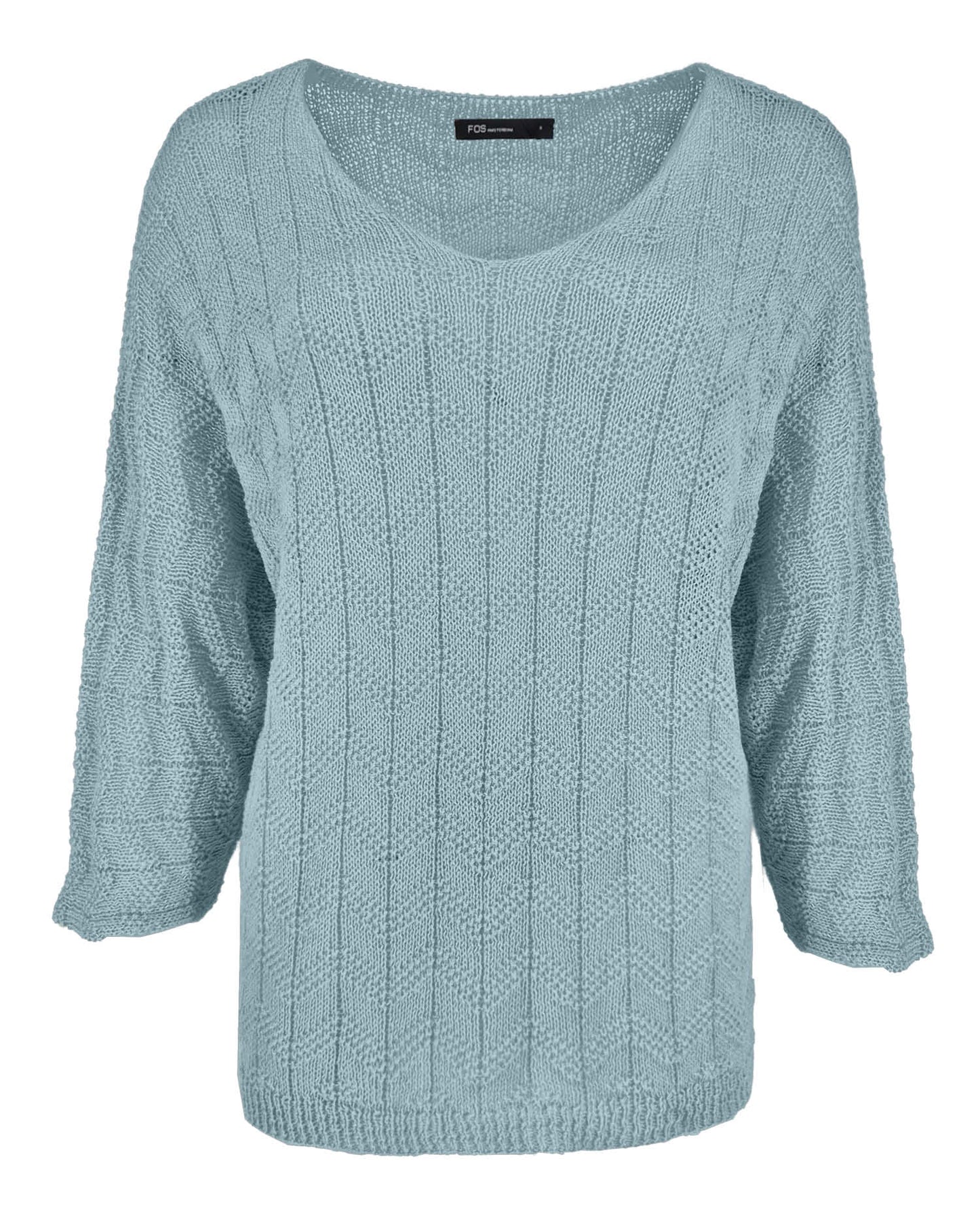 Trui Kim in Licht-blauw uni, fijne fit