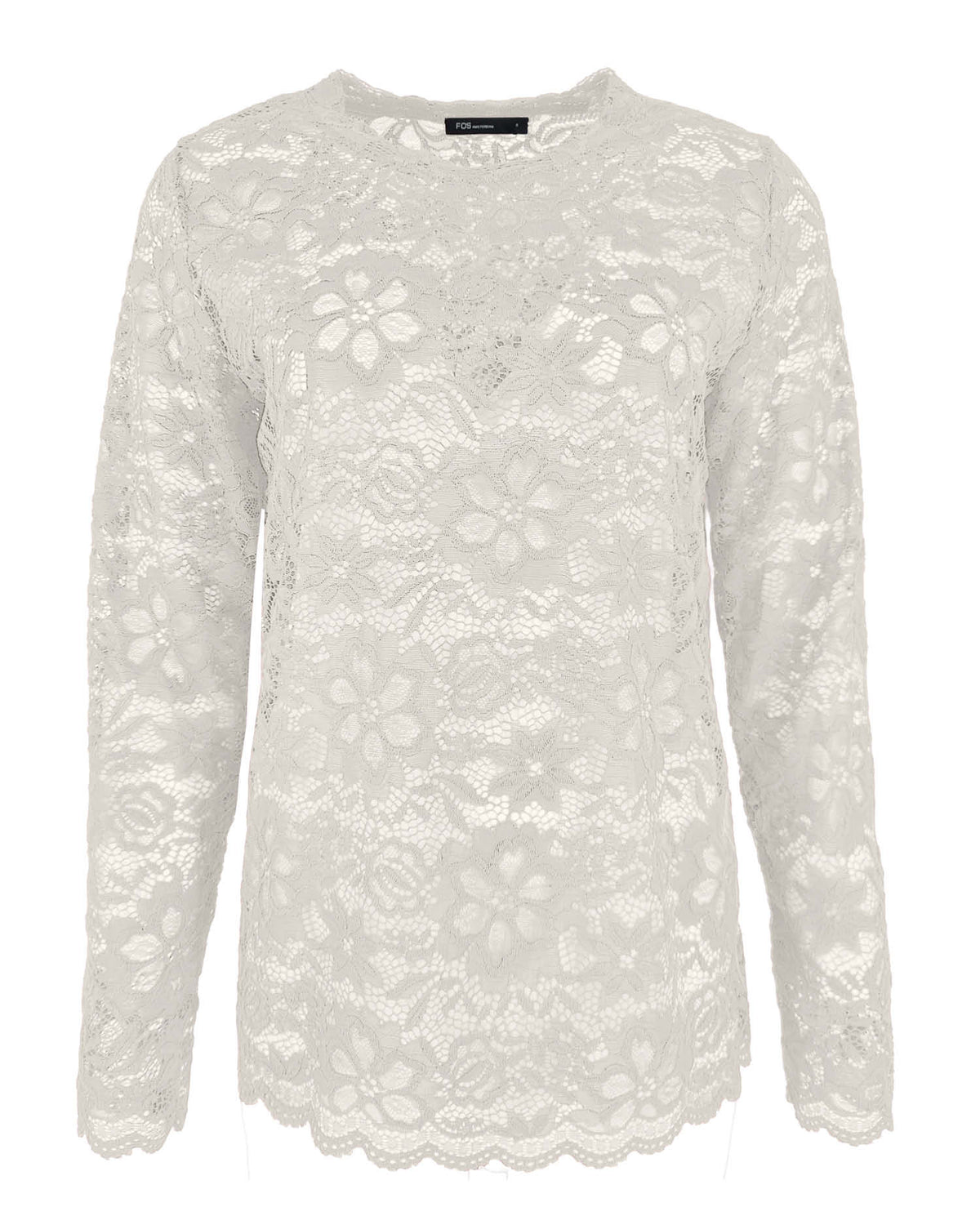 Top - Lacie Bloem kant | Off-White
