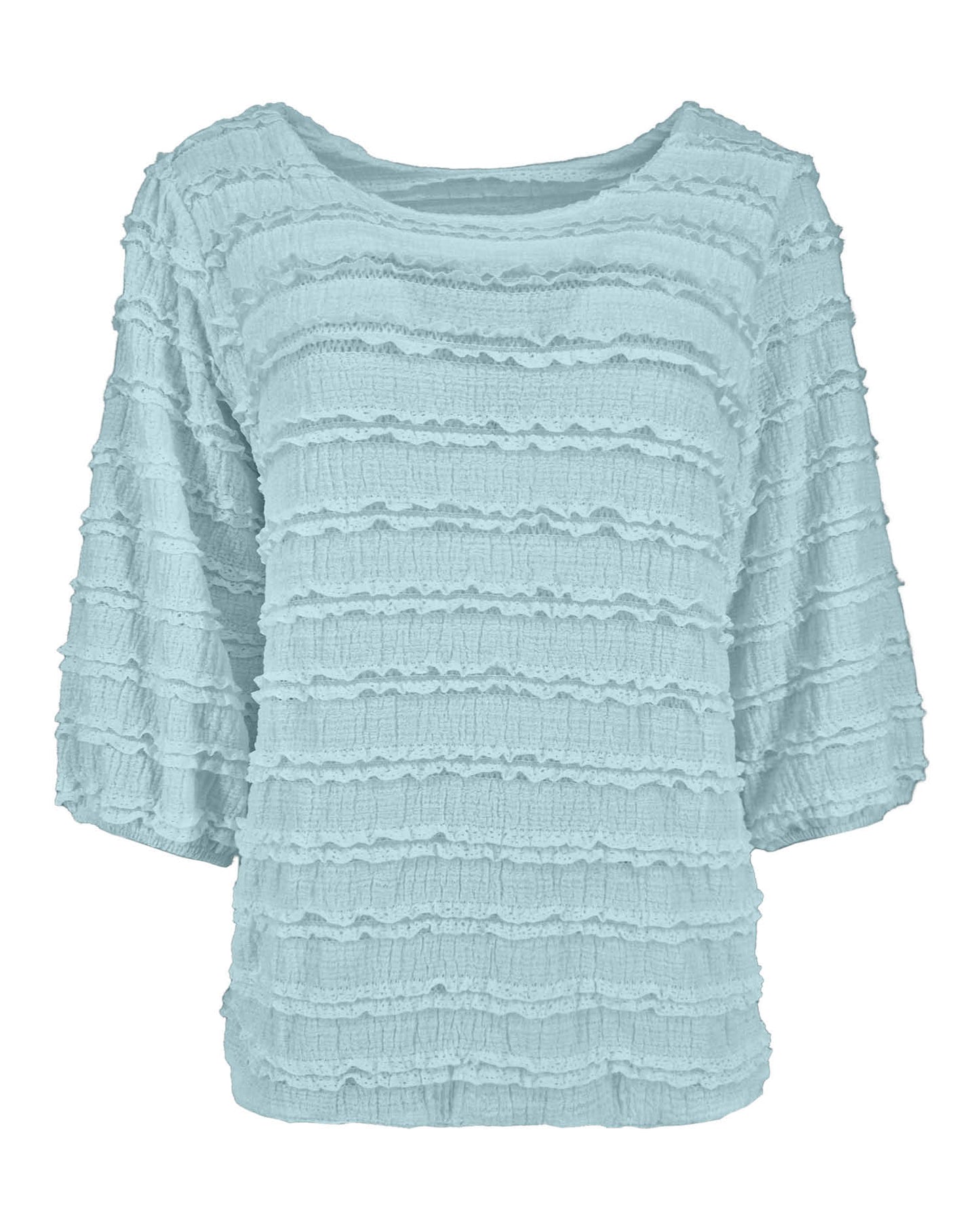 Blouson Bobo Licht-blauw met kant ruffle