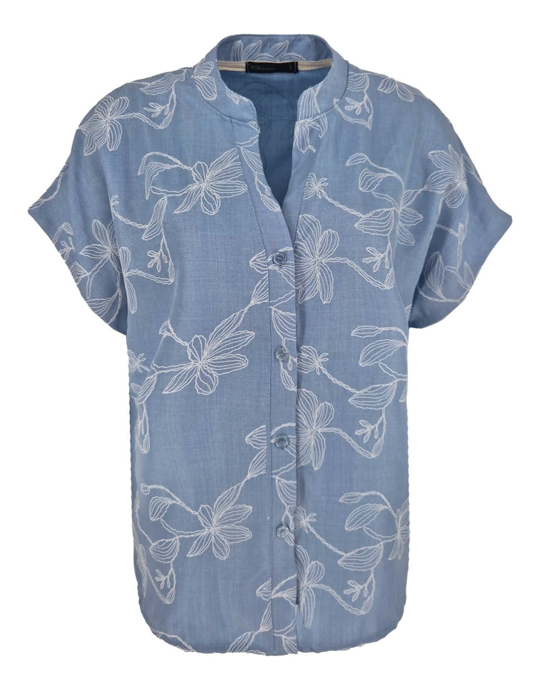 Blouse Katie licht-blauw bloemen