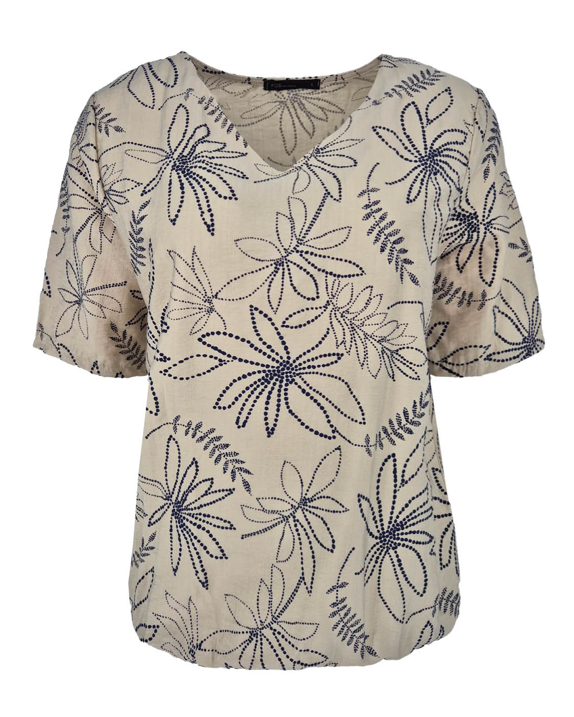 Blouson Vivi Beige bloemen dessin