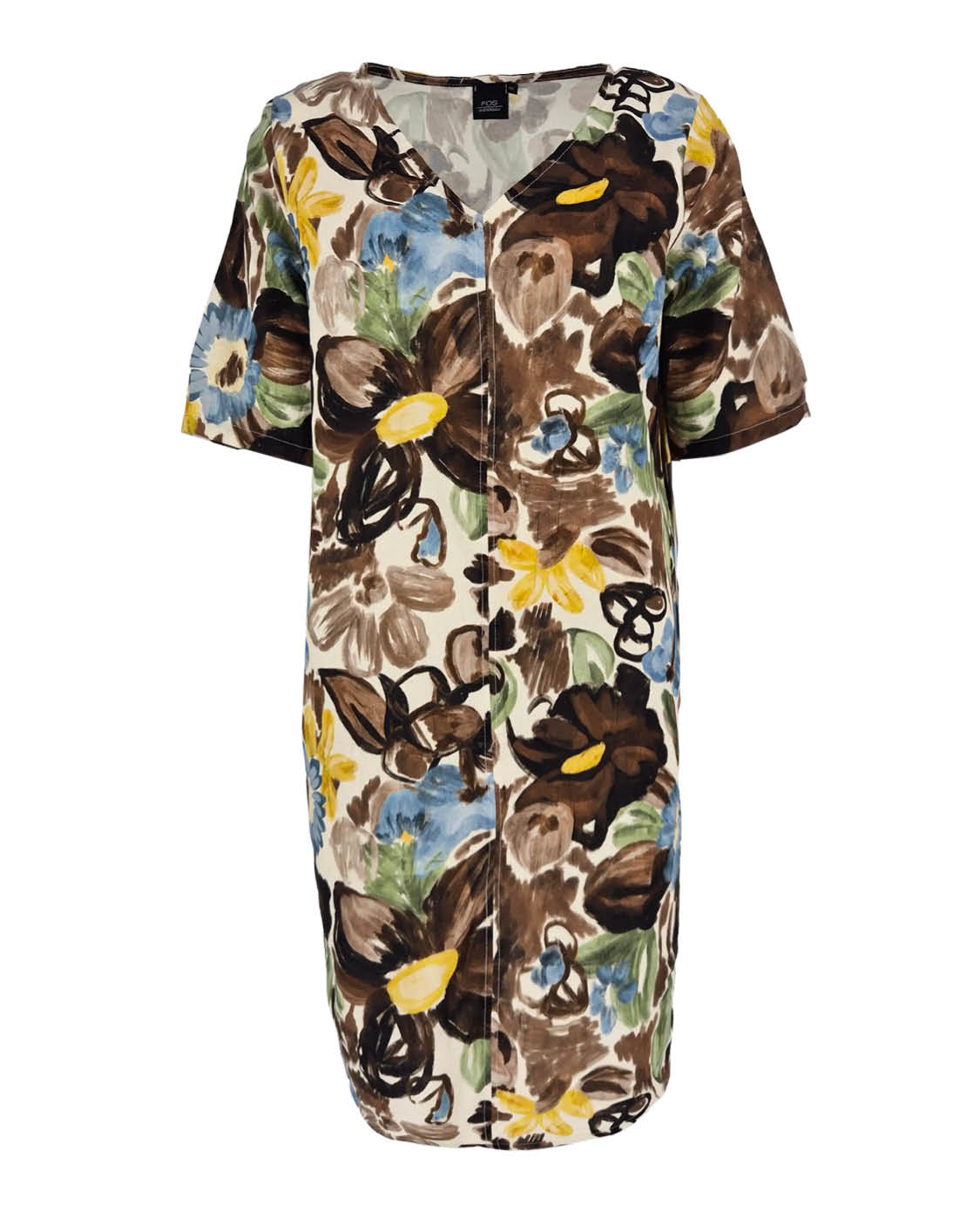 Jurk - Linde Bloemen Aquarel | Bruin
