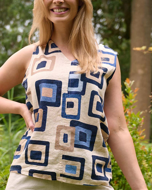 Top - Linda Square | Navy