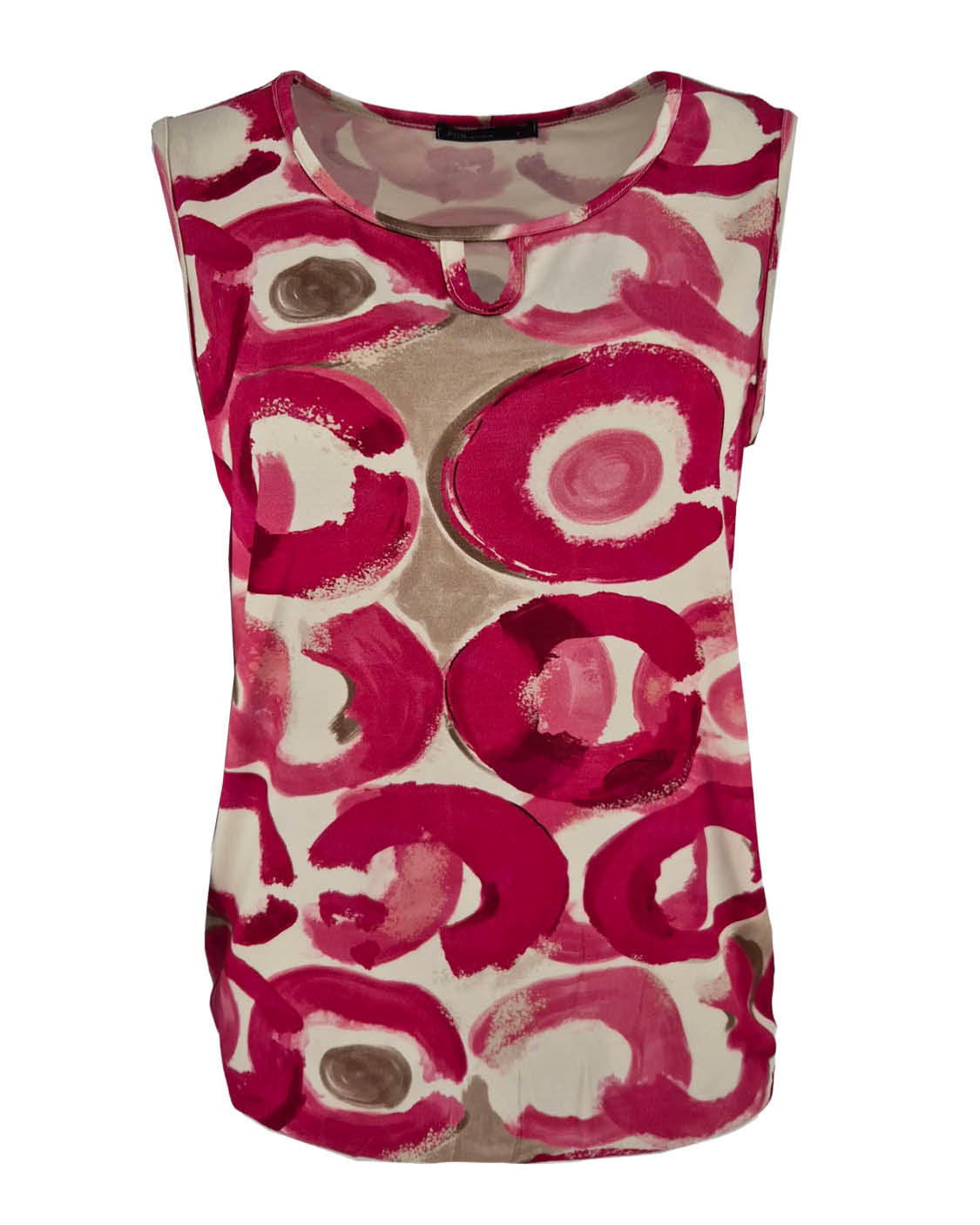 Top - Mimi-z Circle dot | Fuchsia
