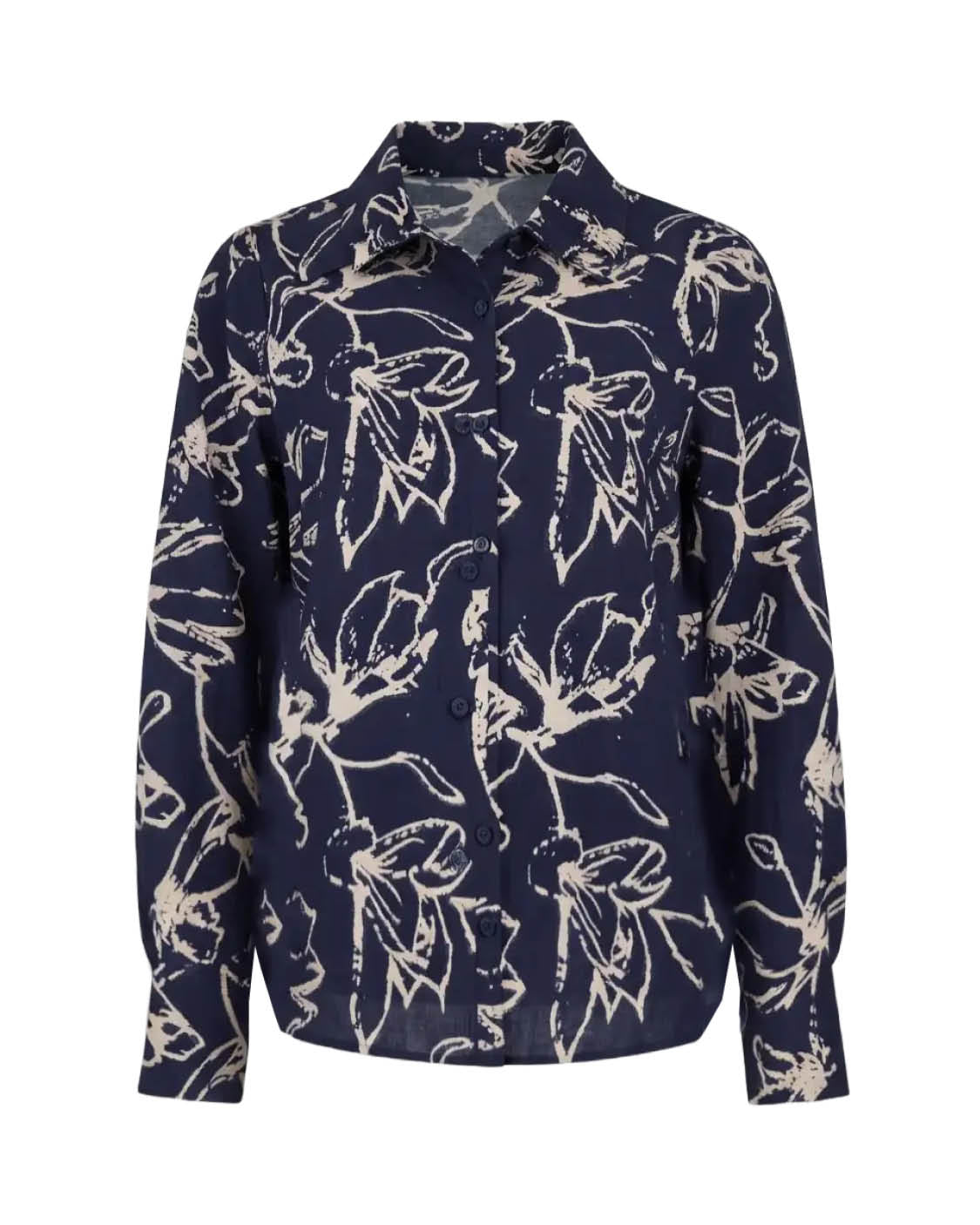 Blouse - Evita Bloem line | Navy