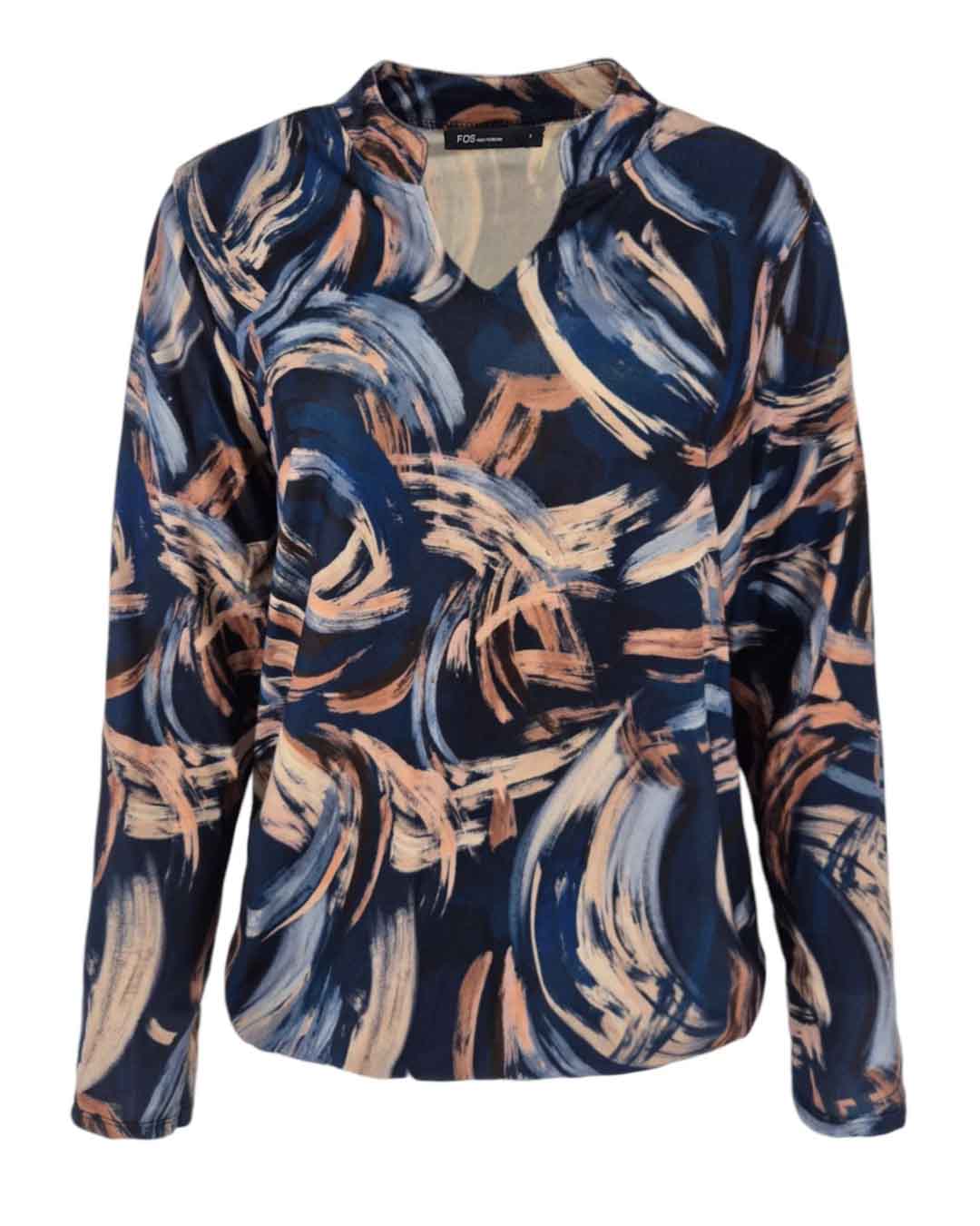 Top - Eefje Swirl-FB | Navy