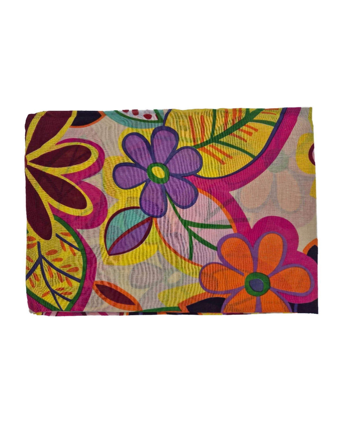 Bonte sjaal met kleurrijke bloemenprint | Multicolor