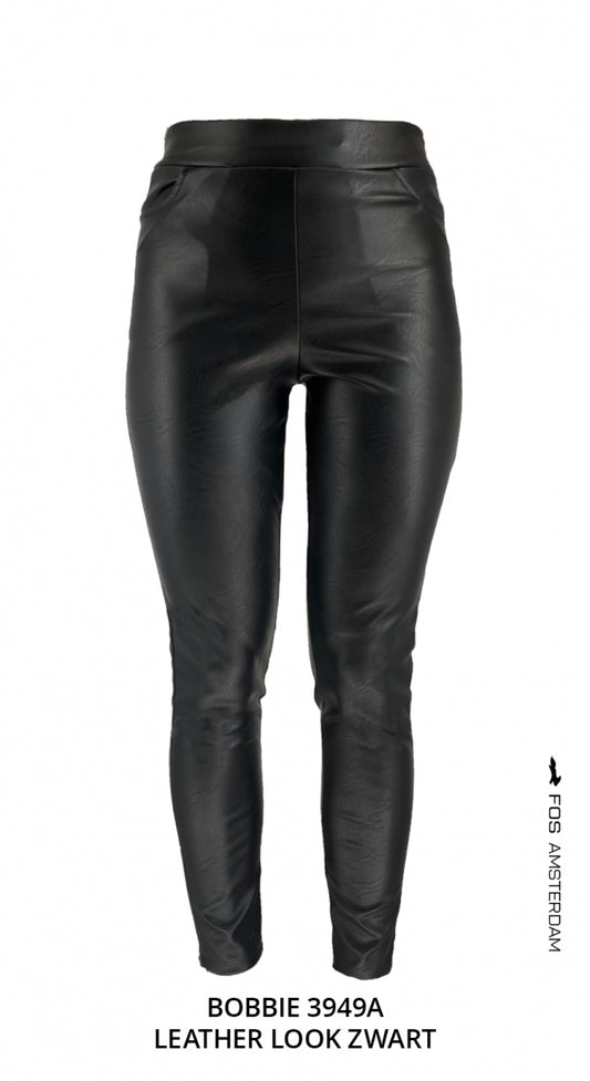 Bobbie - Leather Look | Zwart