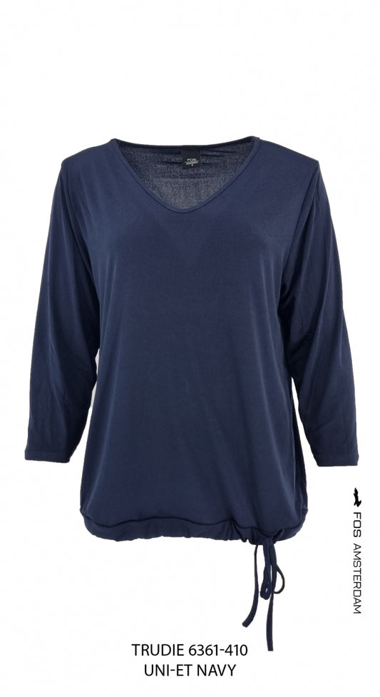 Trudie - Uni-ET 3/4 mouw | Navy