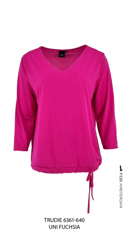 Trudie - Uni-ET 3/4 mouw | Fuchsia