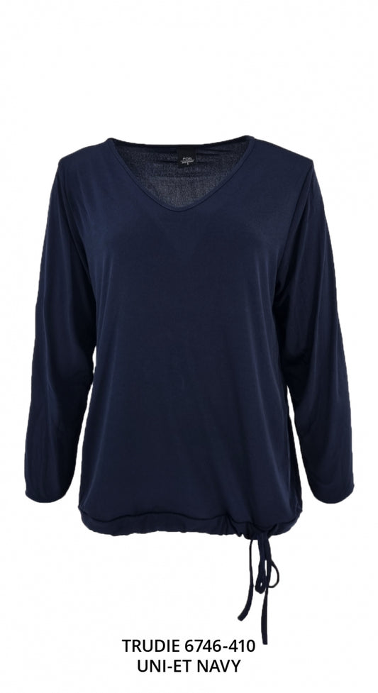 Trudie - Uni-ET lange mouw | Navy