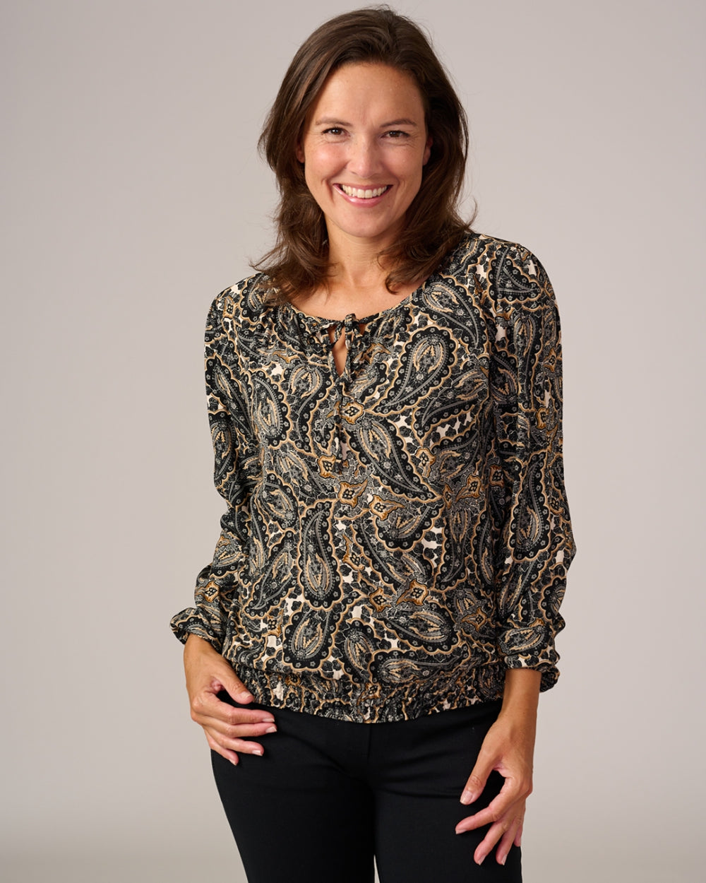 Vickey - Paisley | Zwart