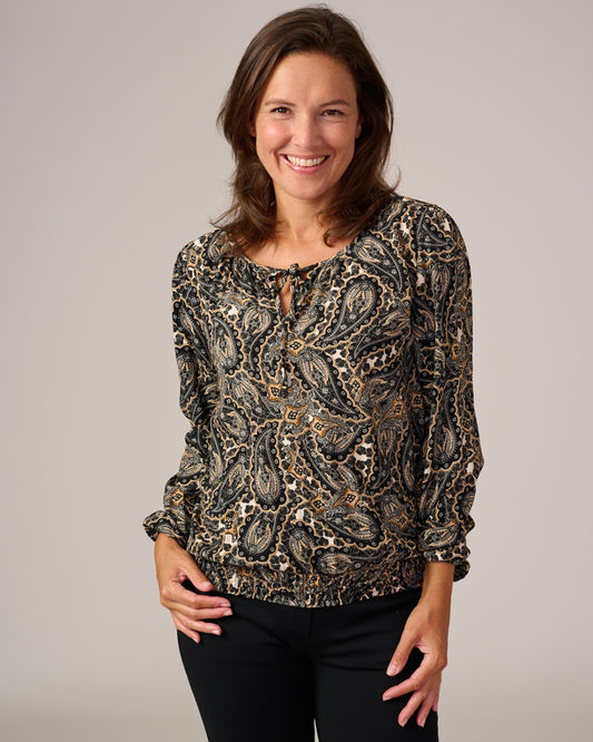 Vickey - Paisley | Zwart