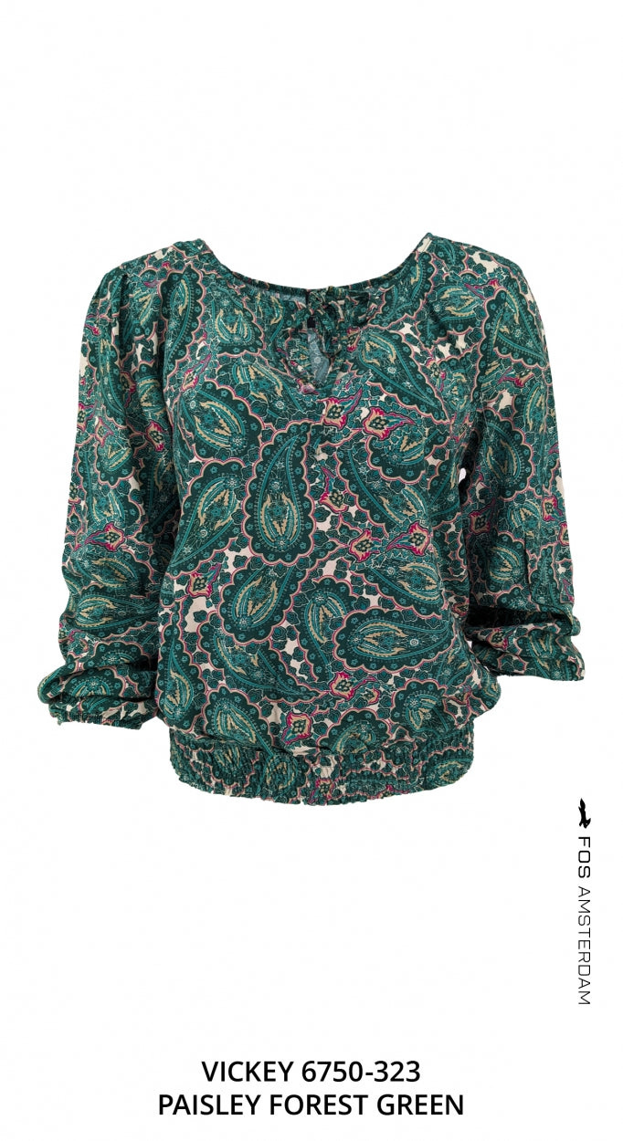 Vickey - Paisley | Forest Green