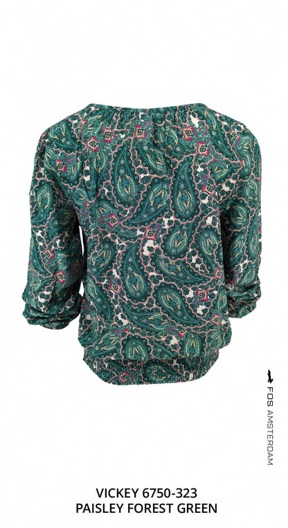 Vickey - Paisley | Forest Green