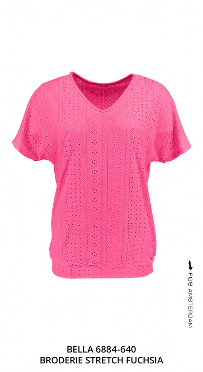 Bella - Broderie Stretch | Fuchsia