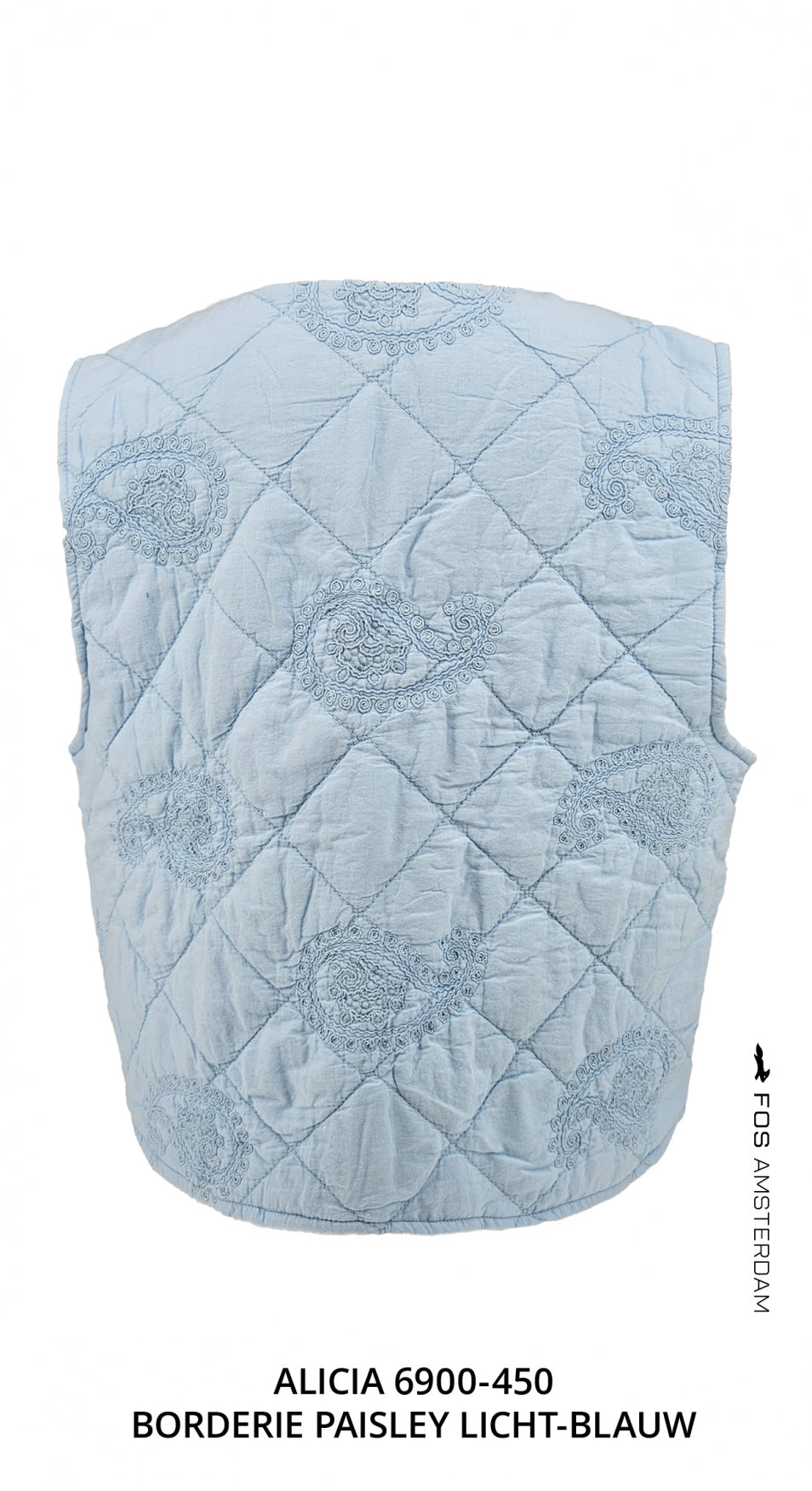 Alicia - Borderie Paisley | Licht-Blauw