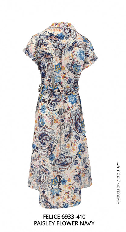 Felice - Paisley Flower | Navy