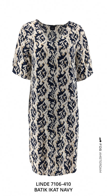 Linde - Batik ikat | Navy