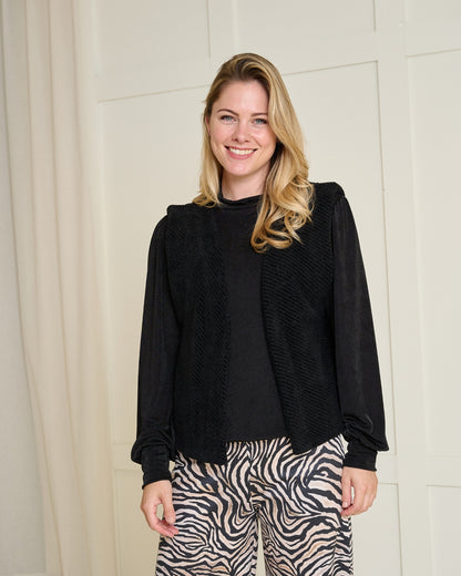 Gilet - Margriet Duffel | Zwart