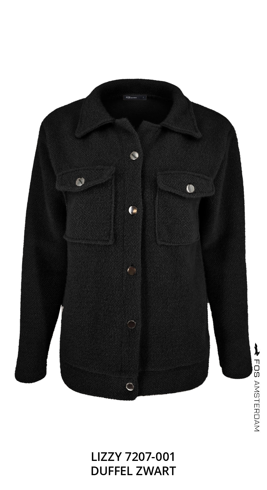 Jack Lizzy zwart duffel met lurex accent