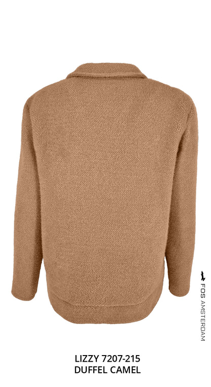 Jack Lizzy camel duffel met lurex accent