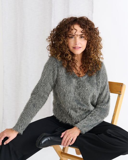 Sharon - Fluffy Chenille | Grijs
