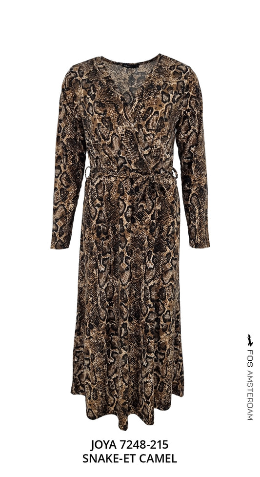 Jurk - Joya Snake-ET | Camel