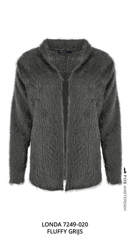 vest londa fluffy grijs