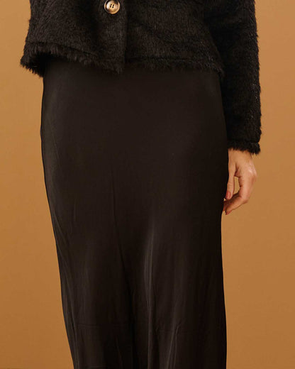 Rok - Mea Uni Satijn | Zwart Rokken