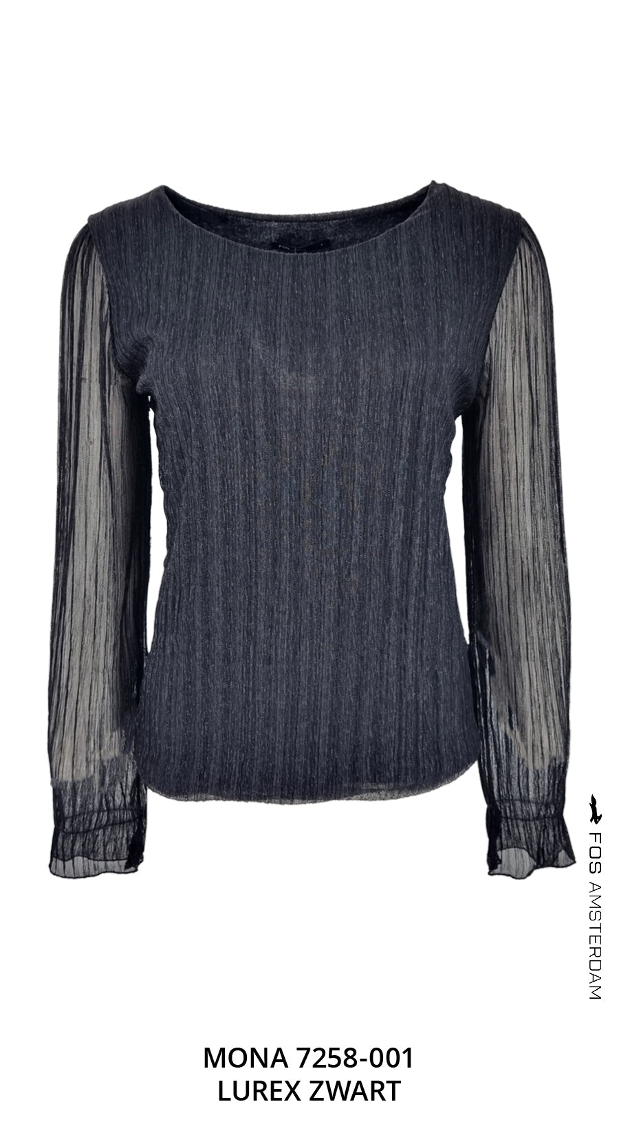 Top - Mona Lurex | Zwart