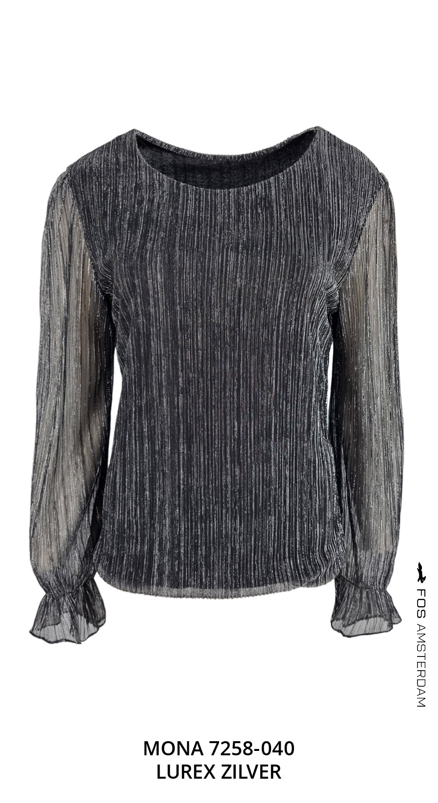 Top - Mona Lurex | Zilver