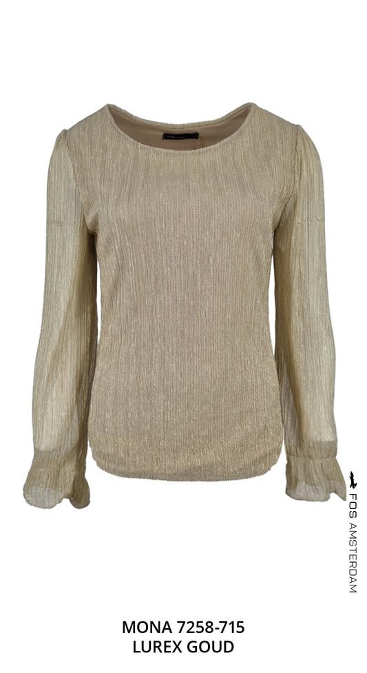 Top - Mona Lurex | Goud