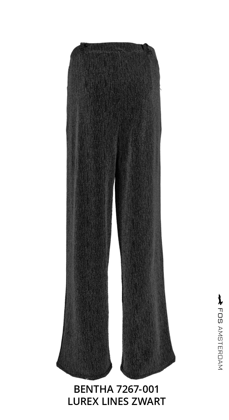 Broek - Bentha Lurex Lines | Zwart