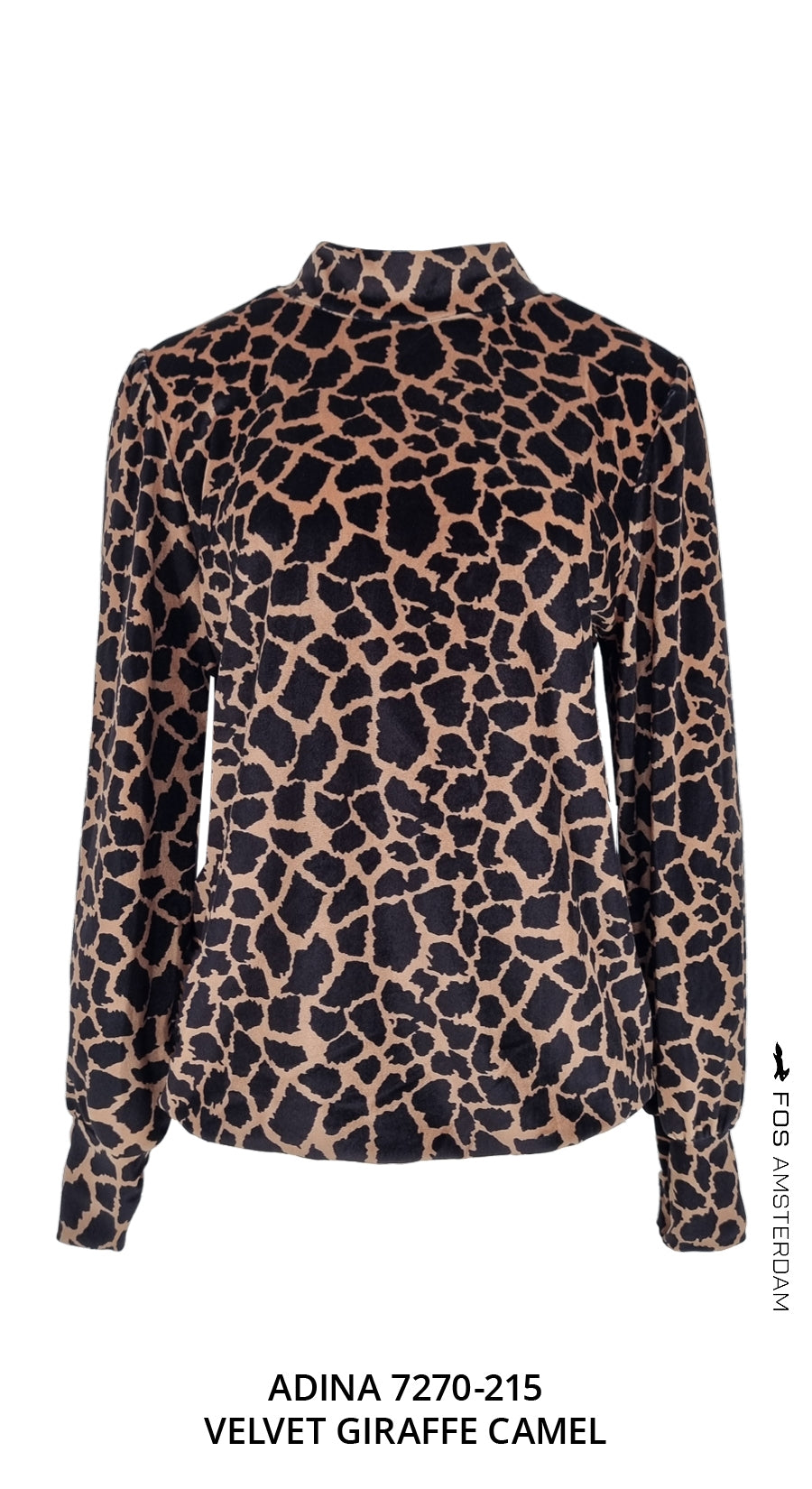 Top - Adina Velvet Giraffe | Camel