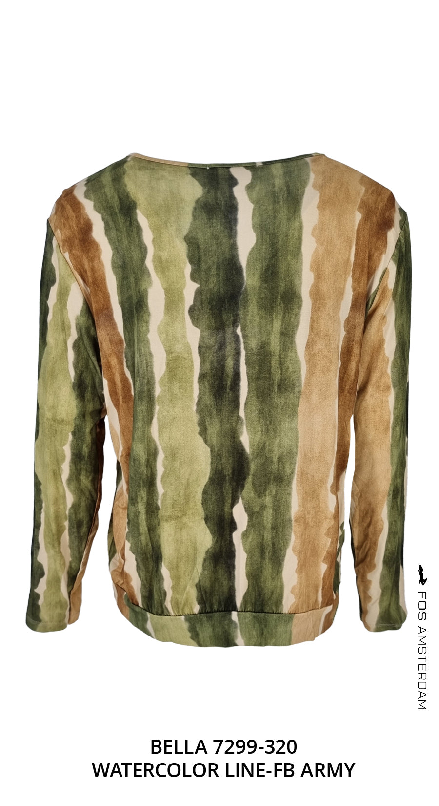 Top - Bella Watercolor Line-FB | Army