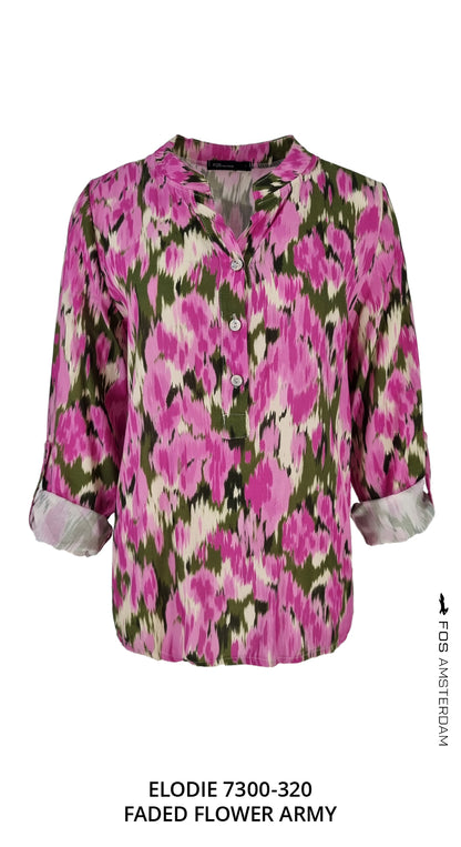 Top - Elodie Faded Flower | Army