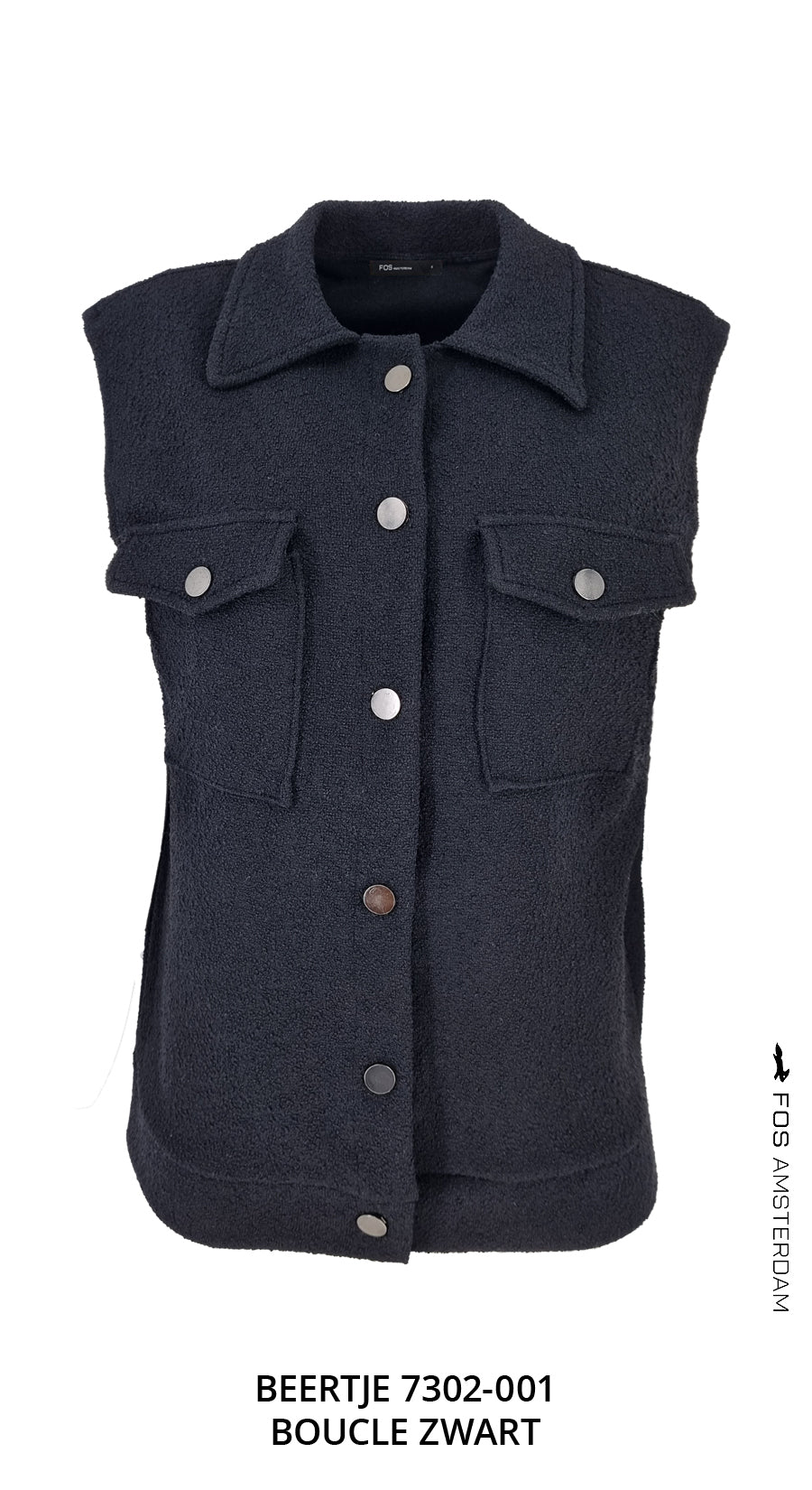 Gilet - Beertje Boucle | Zwart