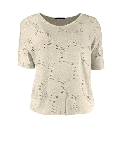 Top - Vivi Broderie Bloem | Beige