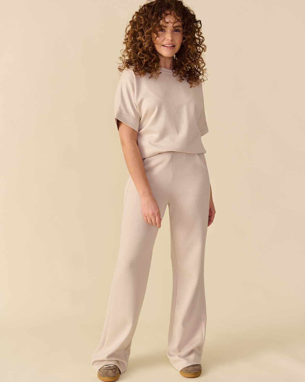 Wijde broek Ria beige