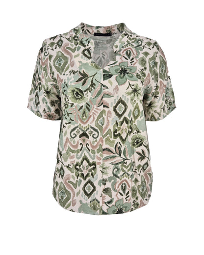 Top - Doortje Bloem Ikat | Army