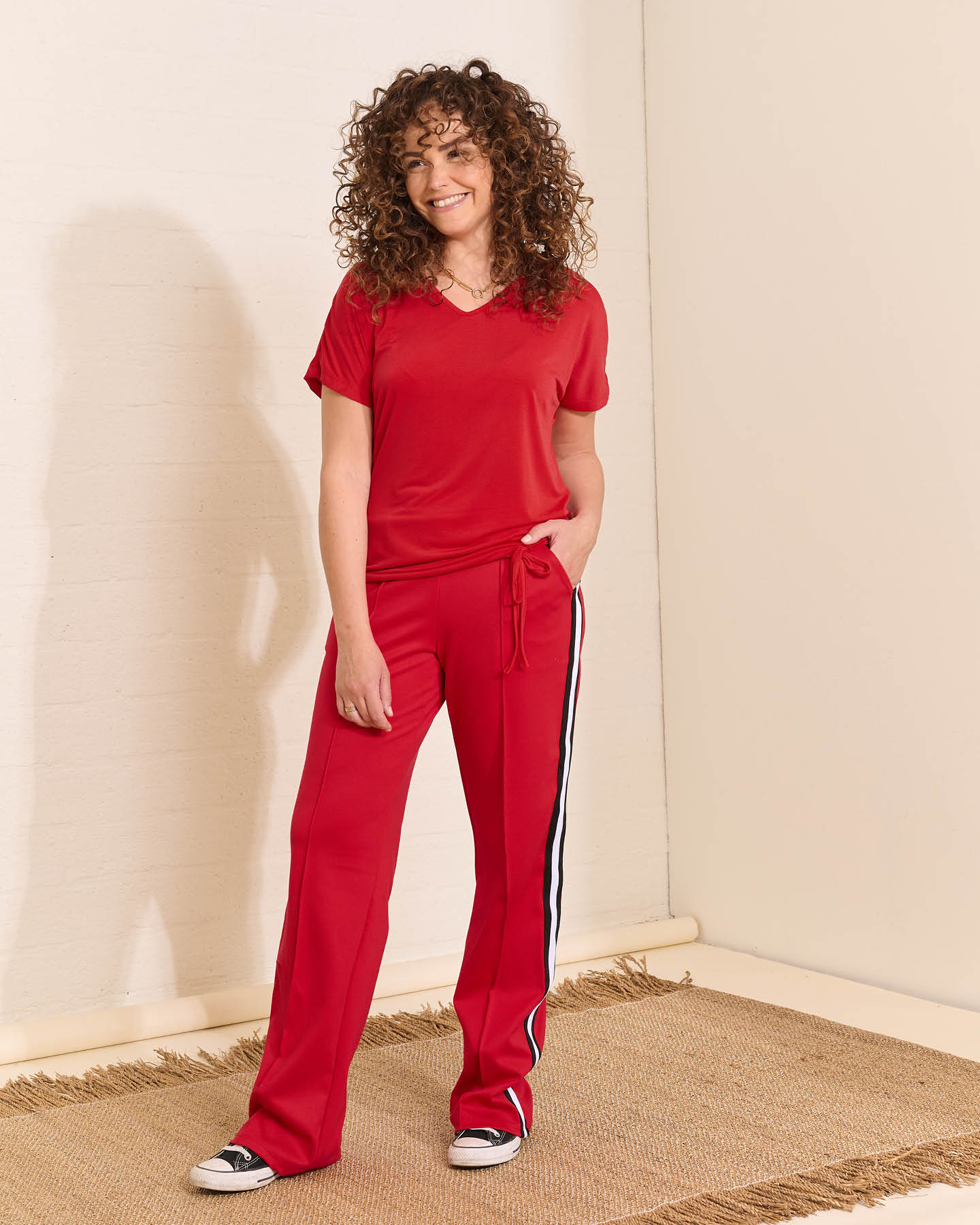 Broek - Mila Tape | Rood