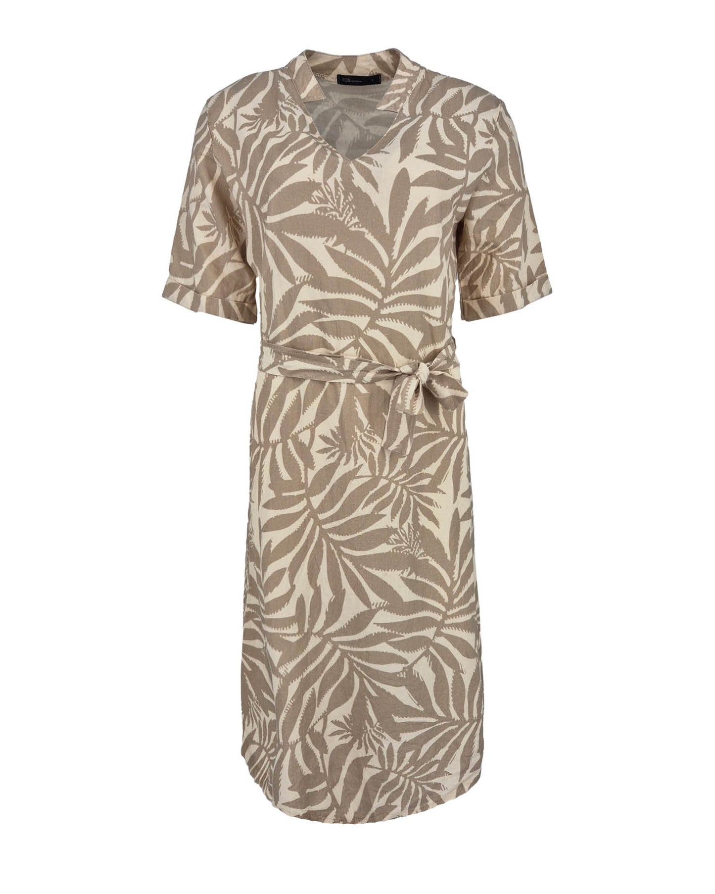 Jurk - Norah Mono Blad | Beige