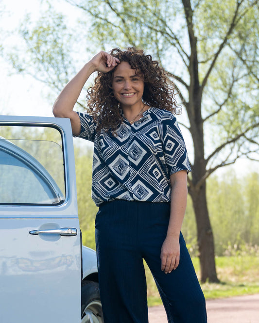 Top - Doortje Square | Navy