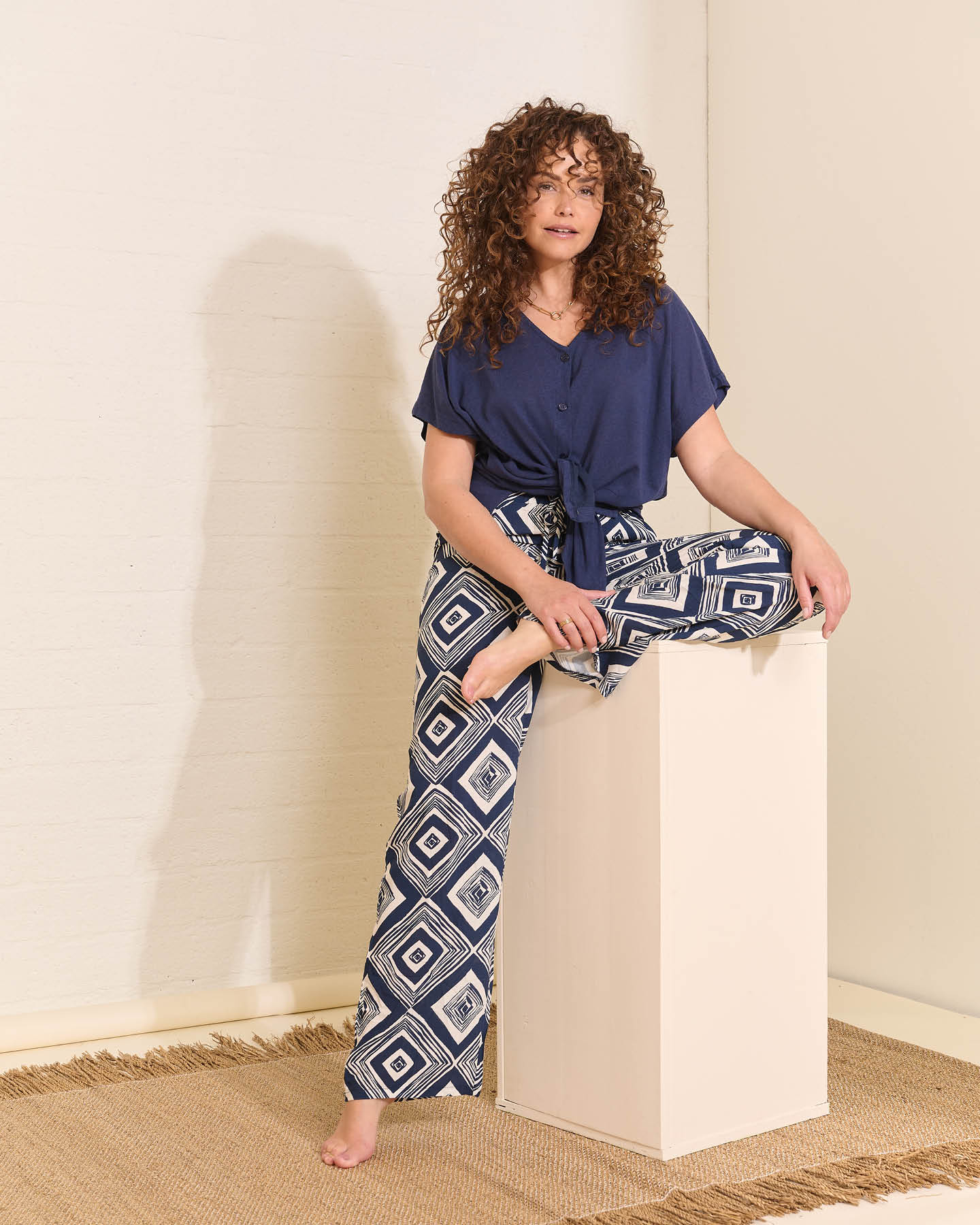 Broek - Rikki Square | Navy