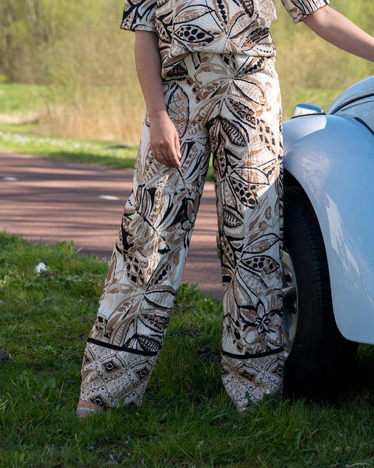 Broek - Rikki Begonia Mix | Beige