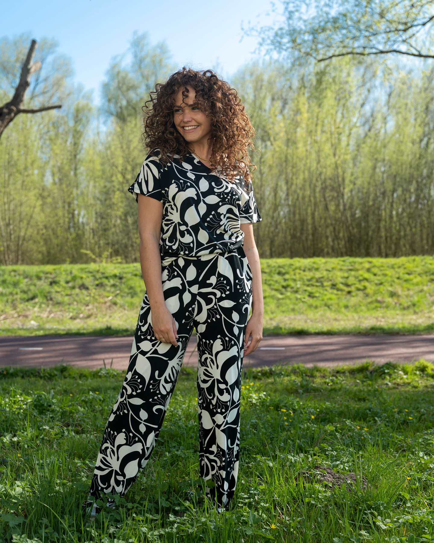 Top - Bella Poederbloem-ET | Zwart