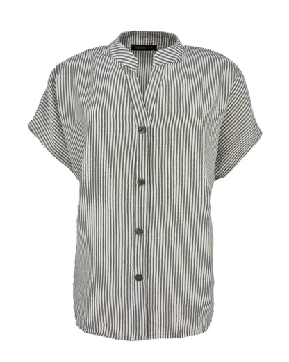 Blouse - Katie Classic streep | Army