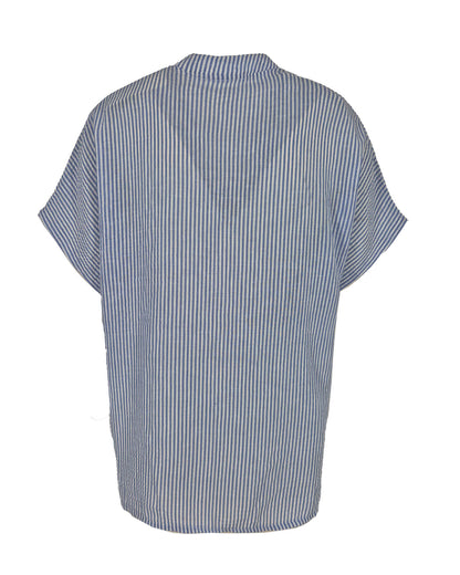 Blouse - Katie Classic streep | Navy